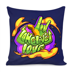 Creative Love Doodle Pillow Cover