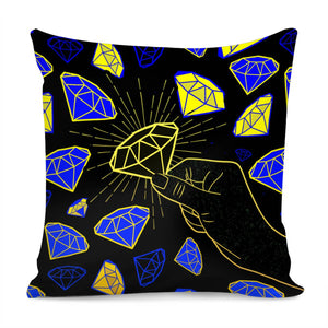 Hand And Diamond Pillow Cover