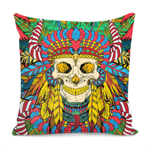 Image of Indian Skull Pillow Cover