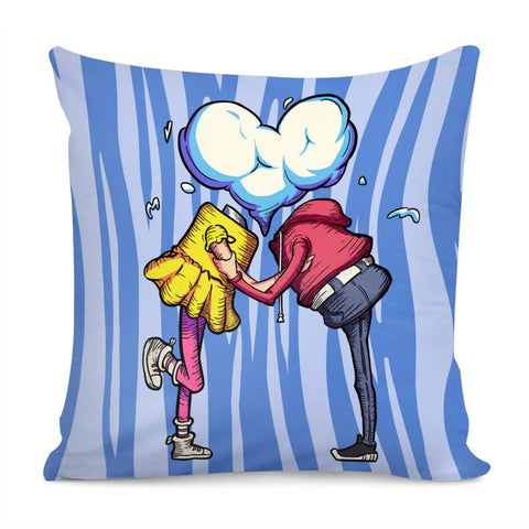 Image of Creative Love Pattern Pillow Cover