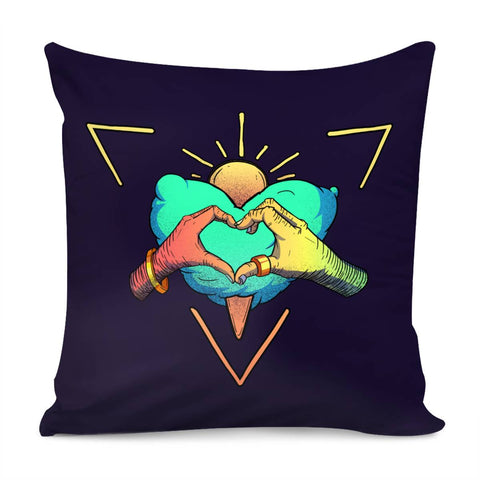 Image of Creative Love Pattern Pillow Cover