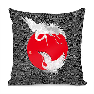 Crane Pillow Cover