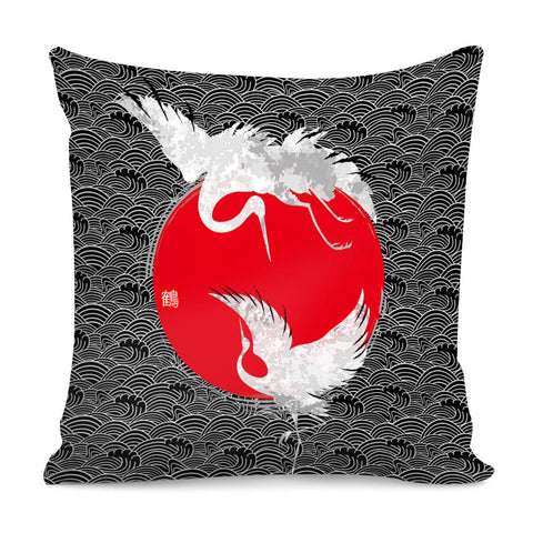 Image of Crane Pillow Cover