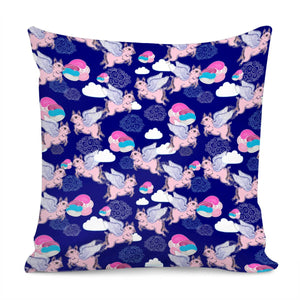 Pig With Wings Pillow Cover