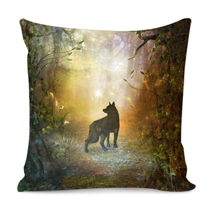 The Lonely Wolf Pillow Cover