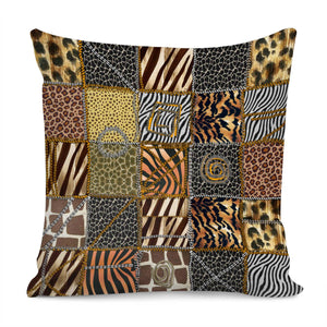 Safari Patchwork Pillow Cover