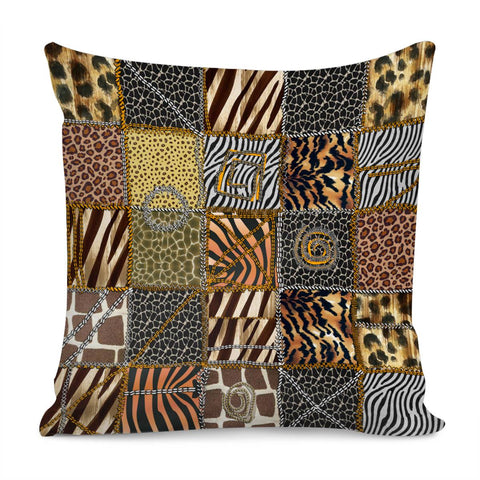 Image of Safari Patchwork Pillow Cover