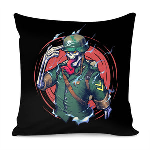 Skull Soldier Pillow Cover