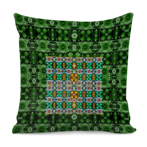 Image of Ribbons And Flowers Pillow Cover