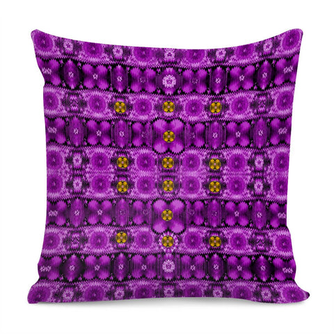 Image of Decorative Purple Floral Pillow Cover