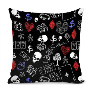 Clown And Skull Pillow Cover