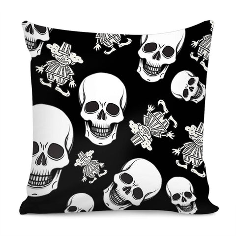 Image of Clown And Skull Pillow Cover