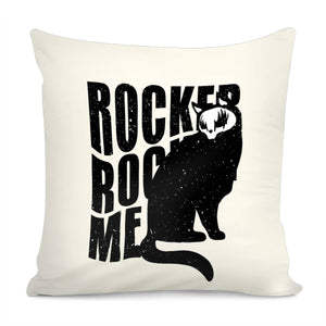 Rock Cat Pillow Cover