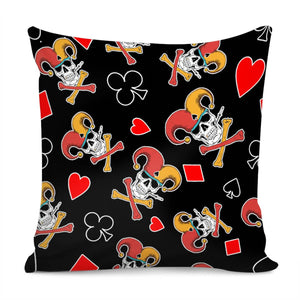 Clown And Skull Pillow Cover