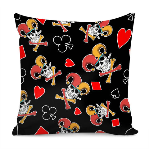 Image of Clown And Skull Pillow Cover