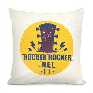 Rock Cat Pillow Cover