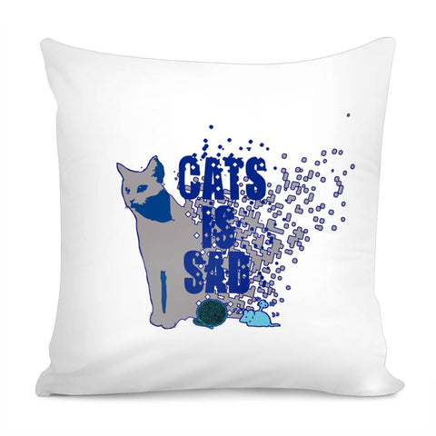 Image of Dissipated Cats And Mice And Yarn Balls And Fonts Pillow Cover