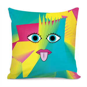 Funky Face Pillow Cover