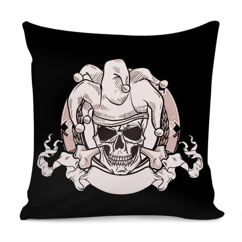 Image of Clown And Skull Pillow Cover