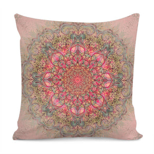 Pink Mandala Pillow Cover