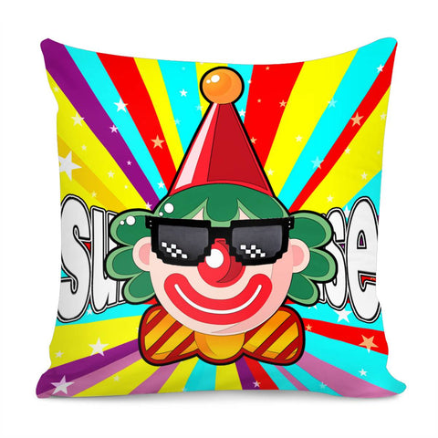Image of Cartoon Clown Pillow Cover