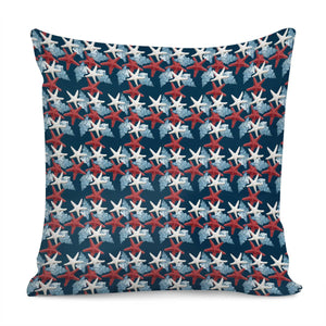 Seashells And Starfish Pillow Cover