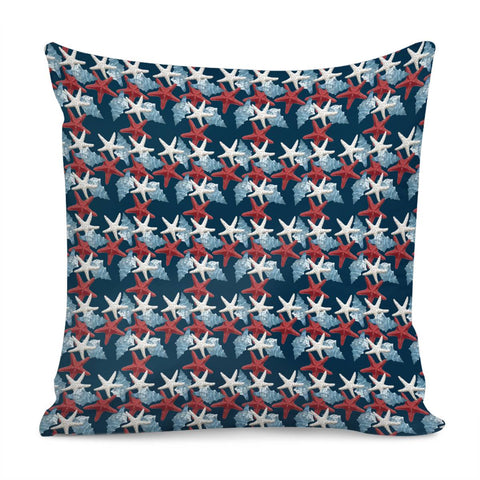 Image of Seashells And Starfish Pillow Cover