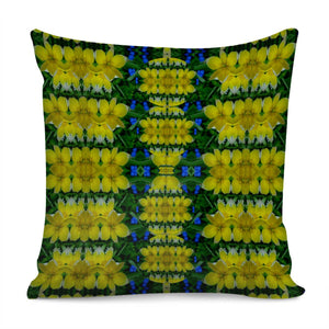 Flowers In The Golden Sea Pillow Cover