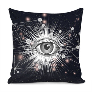 Flowers And Eyes Pillow Cover