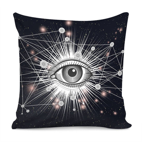 Image of Flowers And Eyes Pillow Cover