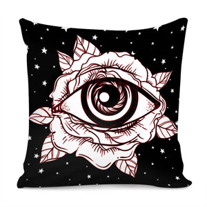 Flowers And Eyes Pillow Cover