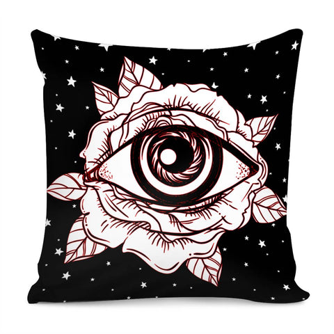 Image of Flowers And Eyes Pillow Cover