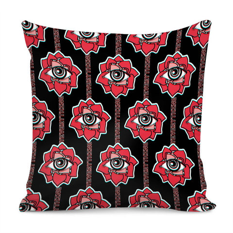 Image of Flowers And Eyes Pillow Cover