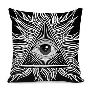 Flowers And Eyes Pillow Cover