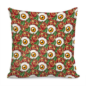 Eye And Flower Pillow Cover