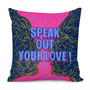 Love Slogan Pillow Cover