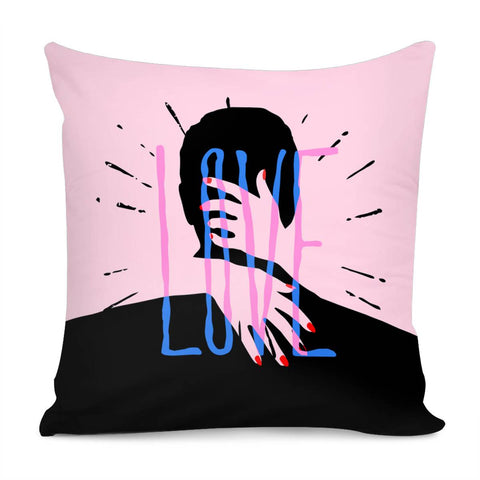 Image of Love Slogan Pillow Cover