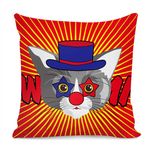 Clown And Animal Pillow Cover