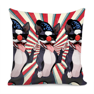 Clown And Animal Pillow Cover