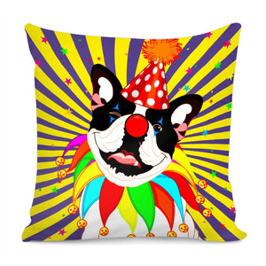 Clown And Animal Pillow Cover