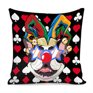 Clown And Animal Pillow Cover