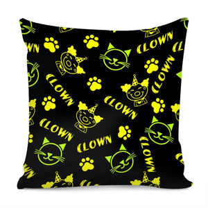 Clown And Animal Pillow Cover