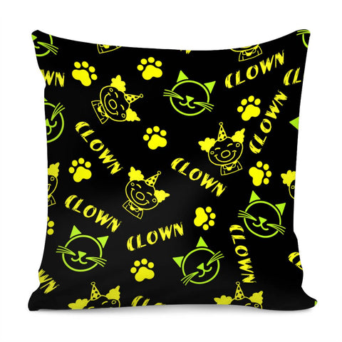 Image of Clown And Animal Pillow Cover