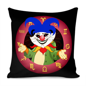 Clown And Animal Pillow Cover