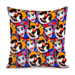 Clown And Dog Pillow Cover