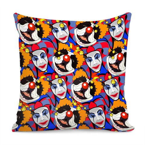 Image of Clown And Dog Pillow Cover