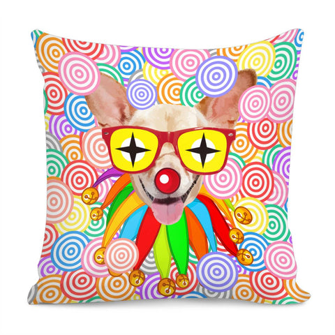 Image of Clown And Dog Pillow Cover