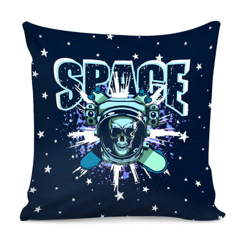 Image of Starry Sky And Astronauts And Skateboards And Beams And Hoes Pillow Cover