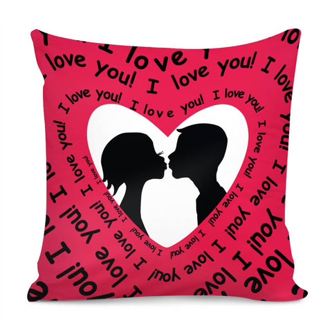 Image of Love Slogan Pillow Cover