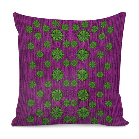 Image of Spring Tulips On Purple Pillow Cover